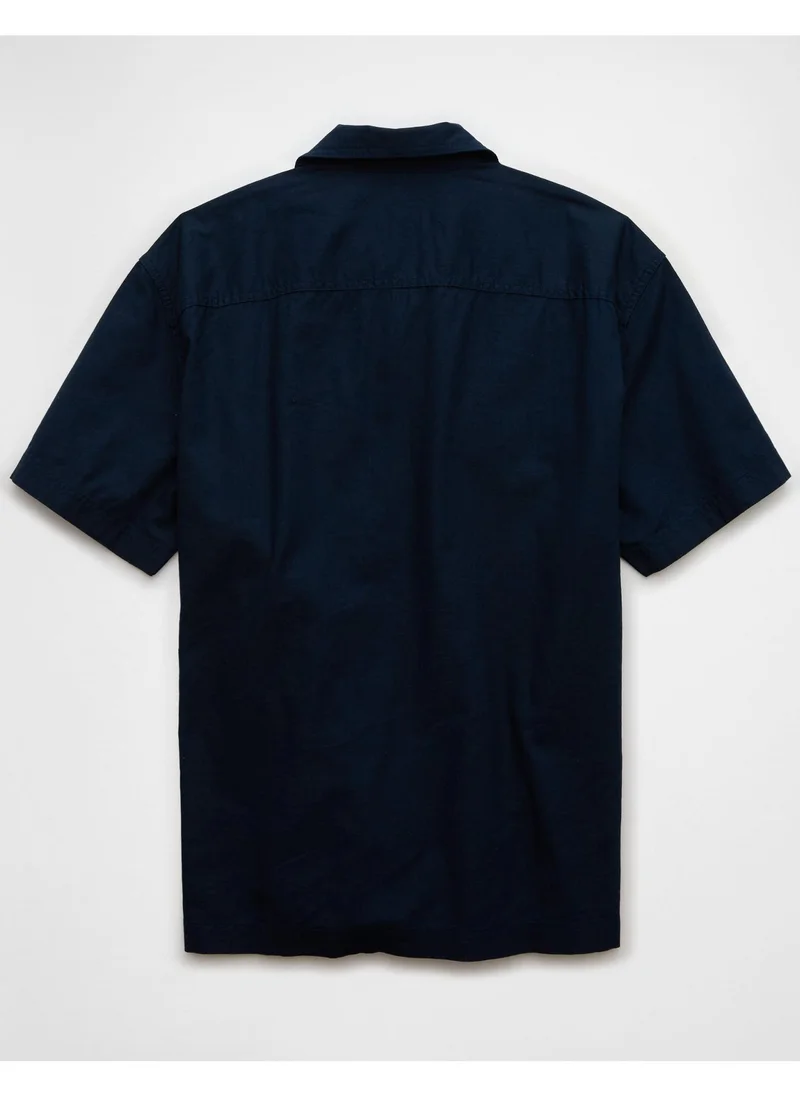 امريكان ايجل Striped Button-Up Poolside Shirt
