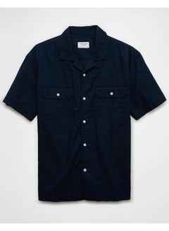 American Eagle Striped Button-Up Poolside Shirt  - Image 4