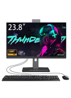 HILUKE 24" FHD Display All-in-One PC Intel N95 , 8GB RAM, 256GB SSD, WIFI, 1080P, Retractable Webcam Adjustable Stand, Keyboard & Mouse  - Image 1