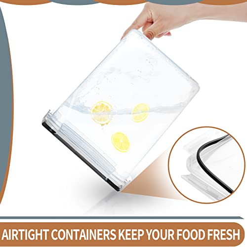 PRAKI Large Airtight Food Storage Containers 5.2L / 195oz, BPA Free, 4pcs Pantry Kitchen Organizers and Storage for Flour, Sugar, Baking Supplies, Plastic Flour Container with 20 Labels & Maker - Image 4