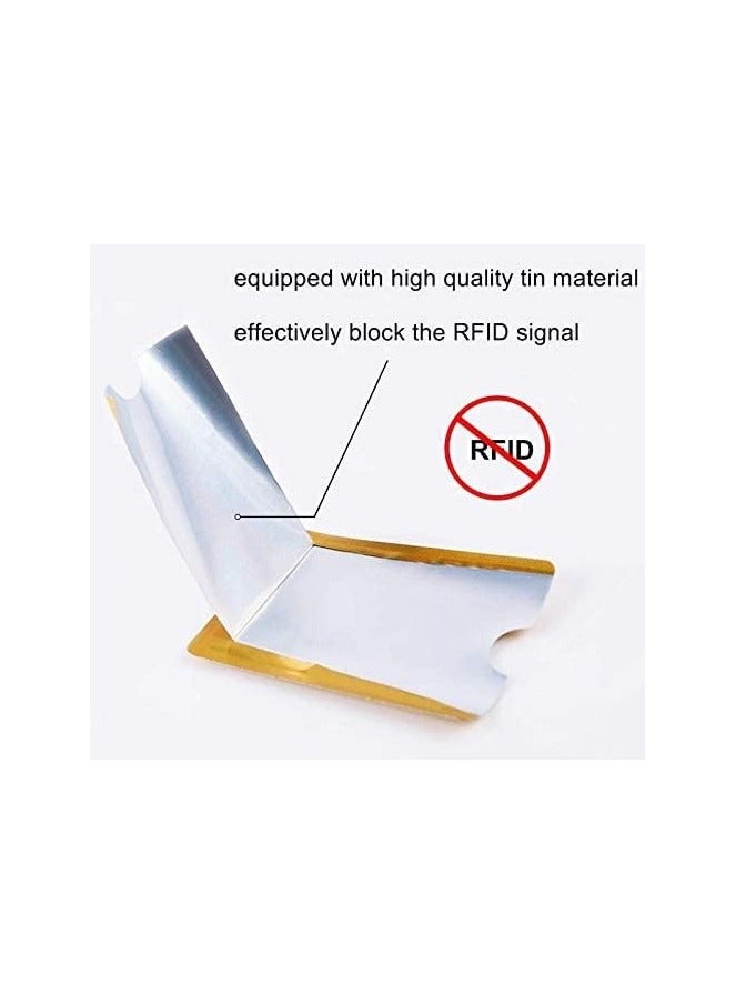 SOLDOUT Anti RFID Blocking Reader Lock Card Holder ID Bank Card Case Protector Aluminium Metal Smart Anti-Theft Credit Card Holder (Pack of 10, Yellow)  - Image 5