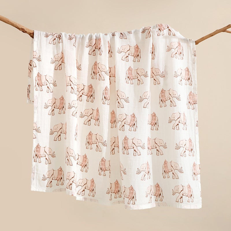 Cotton Two-Layer Wrapping Towel Soft Breathable Newborn Bath Towel Cover Blanket Wrapping Blanket Baby Baby Products Swaddle Towel - Image 1