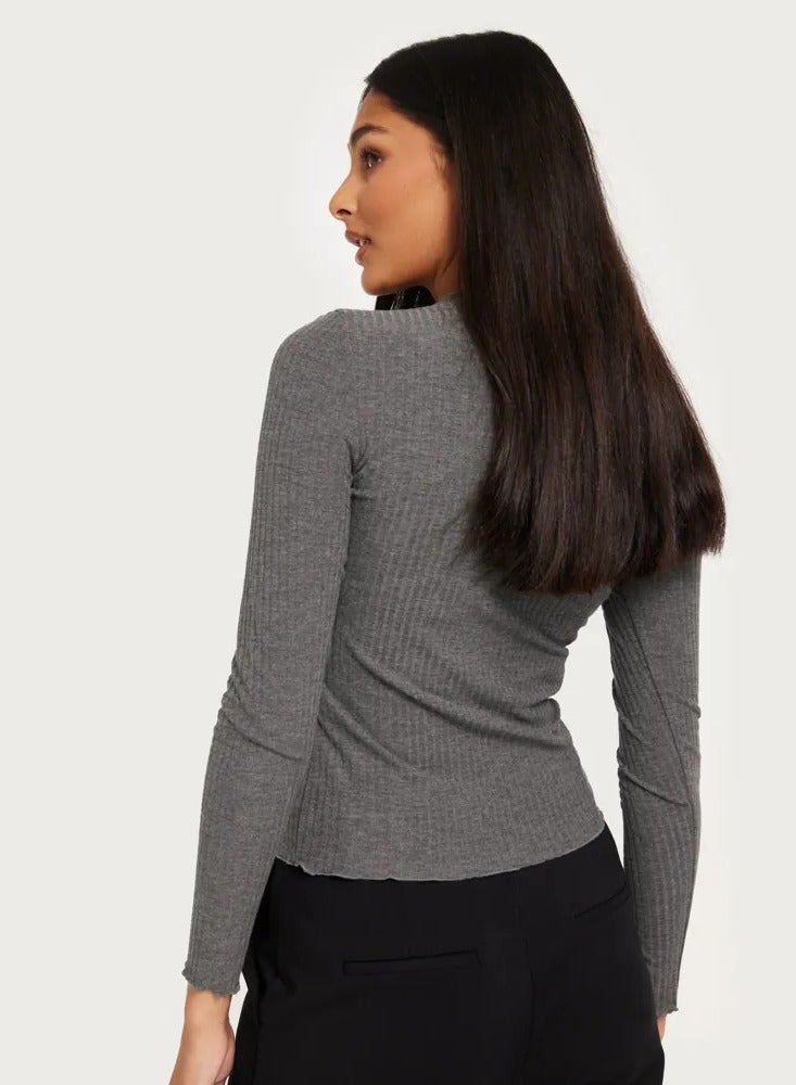 ONLY Womens Emma Longsleeve High Neck Top - Image 2