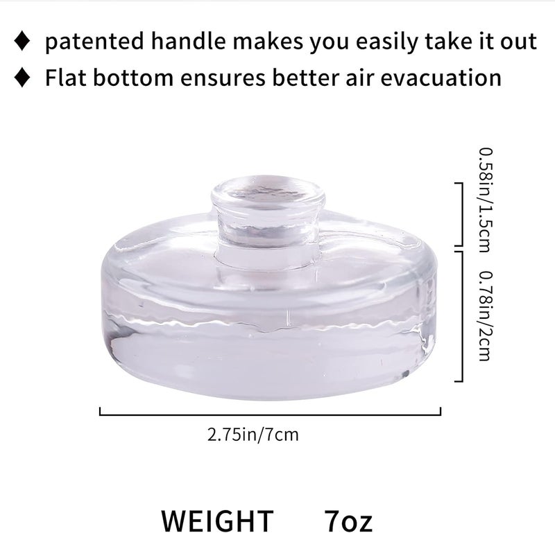 eleganttime 4-Pack Easy Grip Handle Glass Fermentation Weights for Wide Mouth Mason Jars, Clear, 7 OZ Each, Canning, Jar, Fermenting, Pickling, Sourkrout, Kraut Weight, Gift Box - Image 3