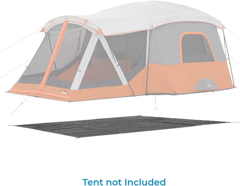 Core Outdoor Tent Footprints | Perfect Tarp Camping Accessories for Easy Camp Setup (11 Person Cabin Tent with Screen Room) - Image 2