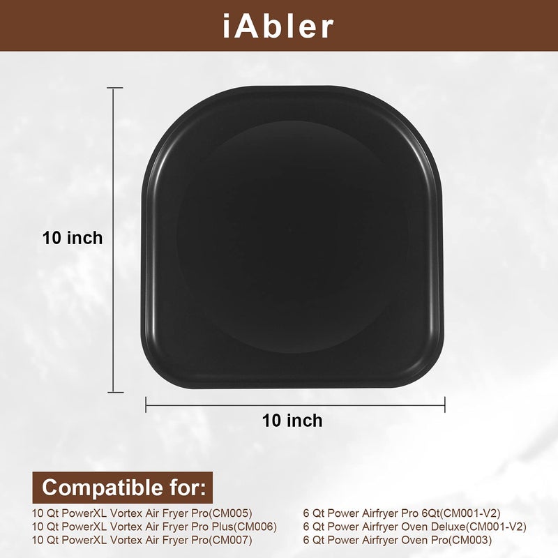 iAbler Original Air Fryer Drip Tray For Powerxl  Air Fryer Replacement Drip For Powerxl 10 Qt Vortex Air Fryer Pro  Pro Plus  6Qt Power Airfryer Pro  Oven Deluxe Oven Pro  8Qt Power Airfryer Pro  Nonstick - Image 2