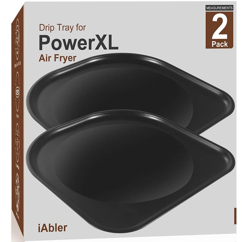 iAbler Original Air Fryer Drip Tray For Powerxl  Air Fryer Replacement Drip For Powerxl 10 Qt Vortex Air Fryer Pro  Pro Plus  6Qt Power Airfryer Pro  Oven Deluxe Oven Pro  8Qt Power Airfryer Pro  Nonstick - Image 1