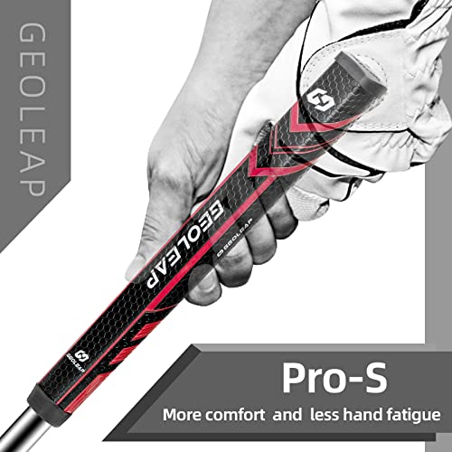 Geoleap Pro-M Midsize Putter Grip- Soft Polyurethane Material, Light Weight Golf Grips,Anti-Slip Pattern, Comfortable Feel,5 Color to Choose. (Black Silvery) - Image 2