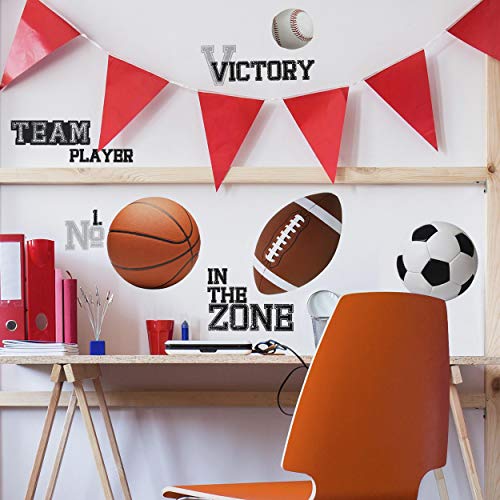 RoomMates RMK1705SCS All Star Sports Saying Peel and Stick Wall Decals 10 inch x 18 inch - Image 3
