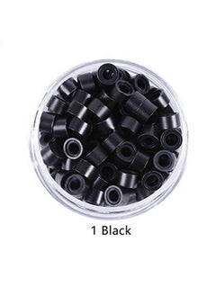 yantaisiyu 200Pcs Micro Silicone Rings Hair Extensions Kit Itip Hair Pliers Micro Pulling Hook Needle Loop Threader And Micro Silicone Links（Black)  - Image 5