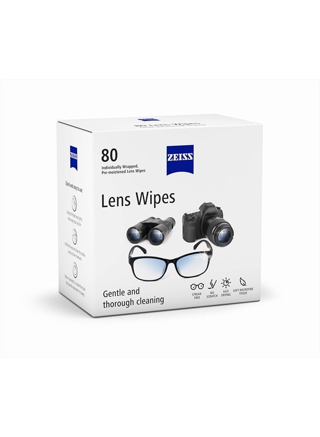 Zeiss مناديل تنظيف العدسات المبللة مسبقًا، 80 قطعة - Image 3
