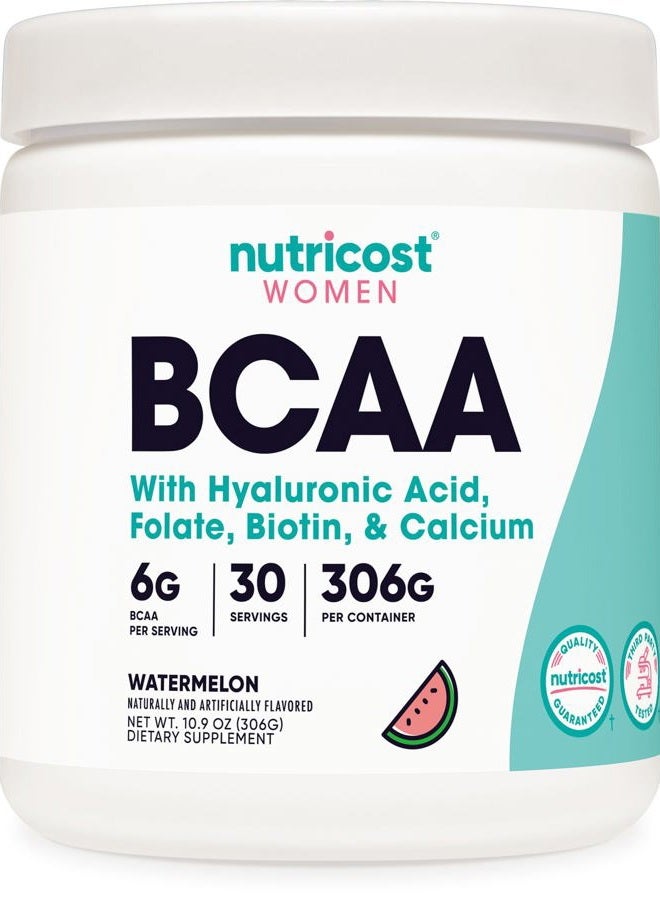 Nutricost BCAA for Women (Watermelon, 30 Servings) - Formulated Specifically for Women - Non-GMO and Gluten-Free - Image 1