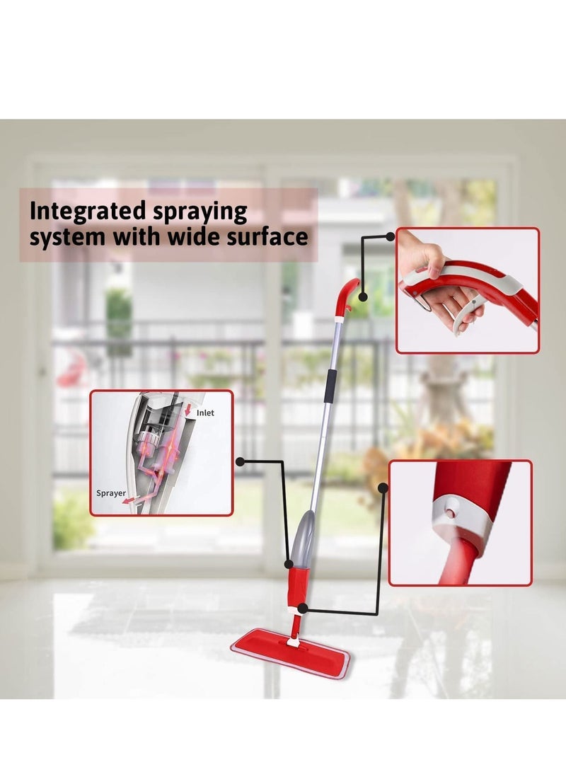 Alissa Spray Mop Floor Cleaning Reusable Wet Microfiber Pad and Refillable Sprayer 360 Degree Dry Wet Mop - Image 4