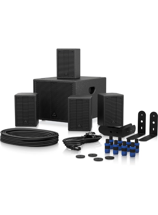 behringer Complete PUB Installation Speaker Bundle with 4 inch Passive PA Speakers and 8 inch Active PA Subwoofer  - Image 2