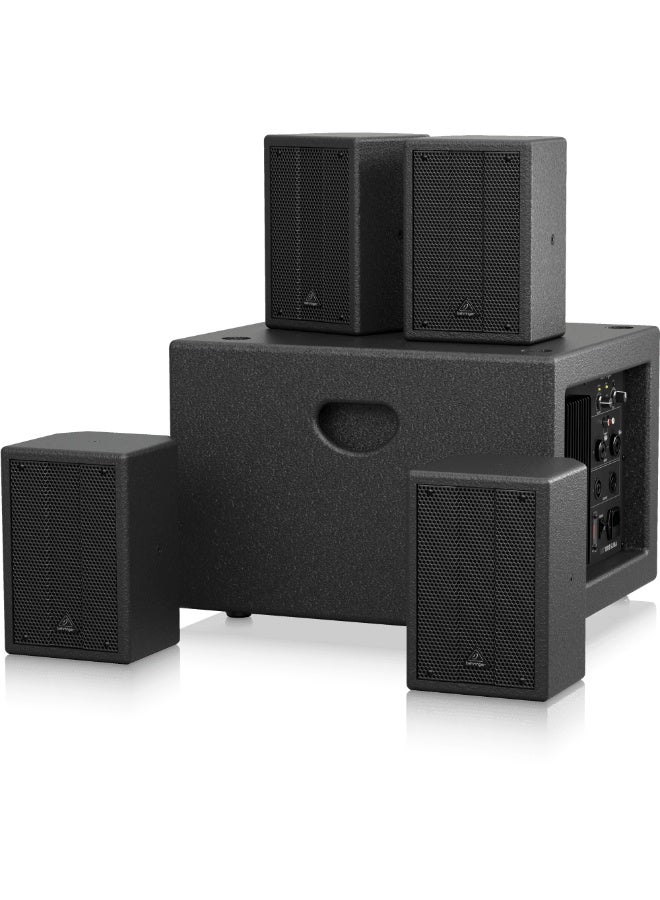 behringer Complete PUB Installation Speaker Bundle with 4 inch Passive PA Speakers and 8 inch Active PA Subwoofer  - Image 1