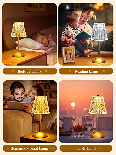 One Fire Wireless Table Lamp, 3 Colours, LED Table Lamp, Battery, 10-Way Dimmable, Vintage, Touch Lamp - Image 5