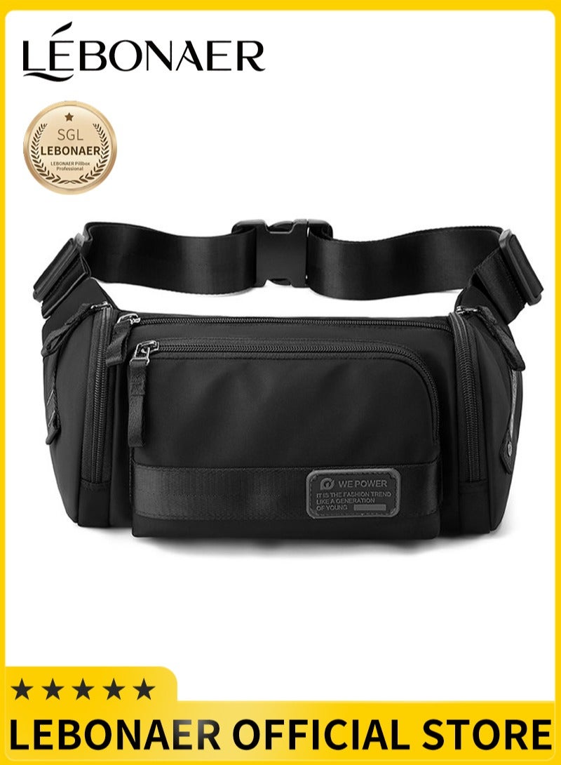 lebonaer Multi-Purpose Durable Nylon Backpack - High-Density Water-Repellent Material, Smooth Zipper, Adjustable Shoulder Straps, Large Capacity Multi-Layer Storage, Ideal for Daily Commute, Travel, and School. Search Keywords: daily commute backpack, large capacity travel bag, water-resistant nylon bag, durable student backpack, multi-compartment backpack, adjustable strap backpack, outdoor leisure bag, laptop backpack, business travel bag, shopping casual backpack, multi-functional storage backpack, sturdy zipper backpack, tear-resistant fabric backpack, urban exploration backpack, short trip bag, commuter backpack, wear-resistant travel backpack, sports leisure bag, universal school work backpack, lightweight daypack. - Image 1