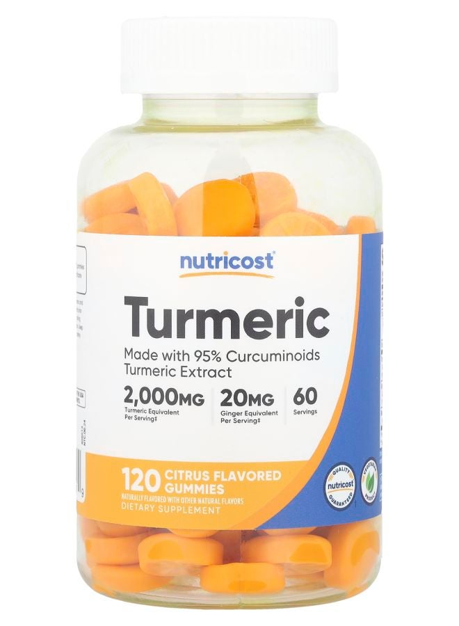 Nutricost Turmeric Gummies Citrus 120 Gummies - Image 1