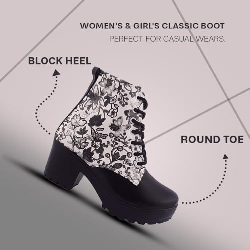 KRAFTER Women's & Girl's Classic Winter Boot-HP-113-Black-40 - Image 2