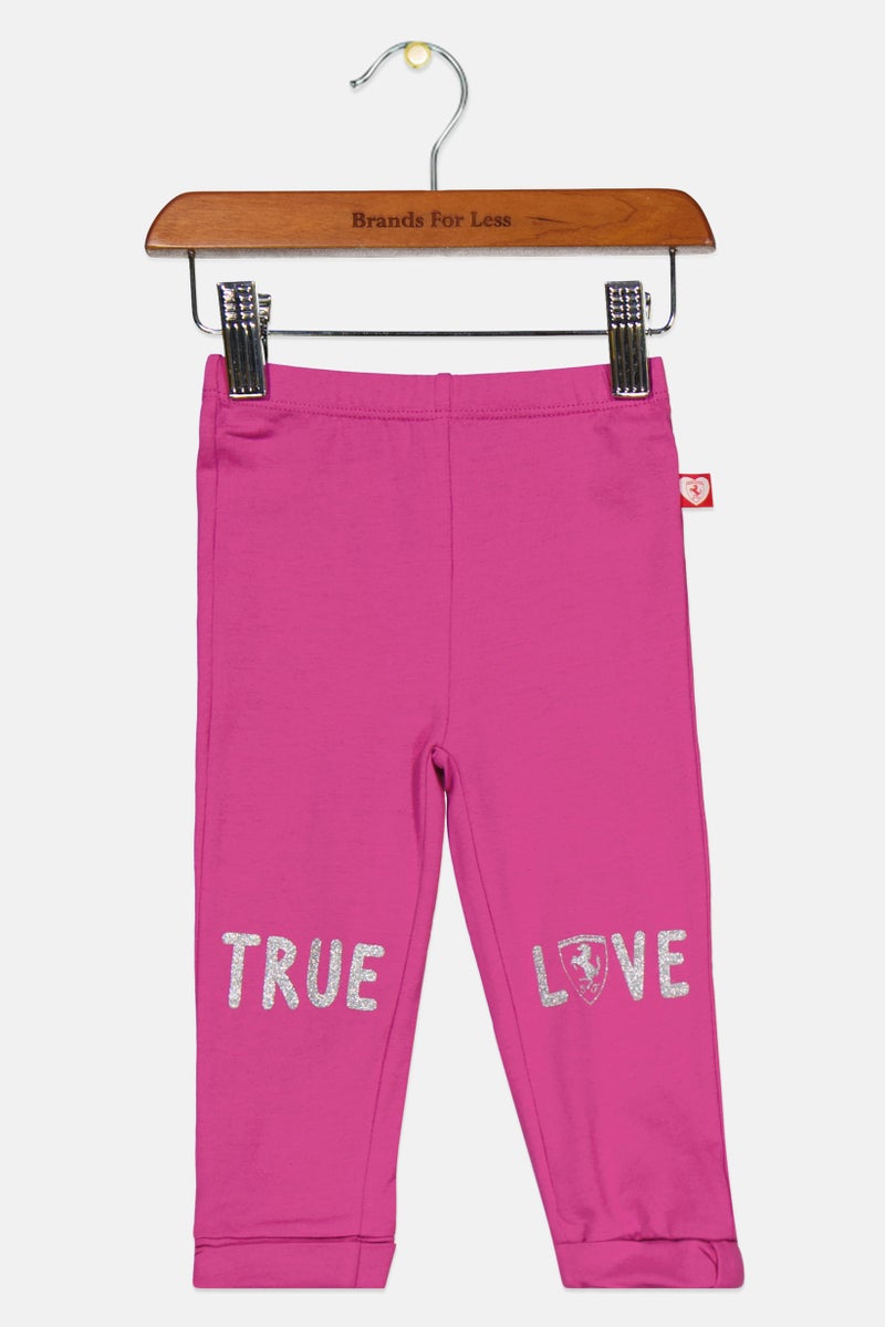 Scuderia Ferrari Toddlers Girl Pull On Stretchable Leggings, Purple - Image 1