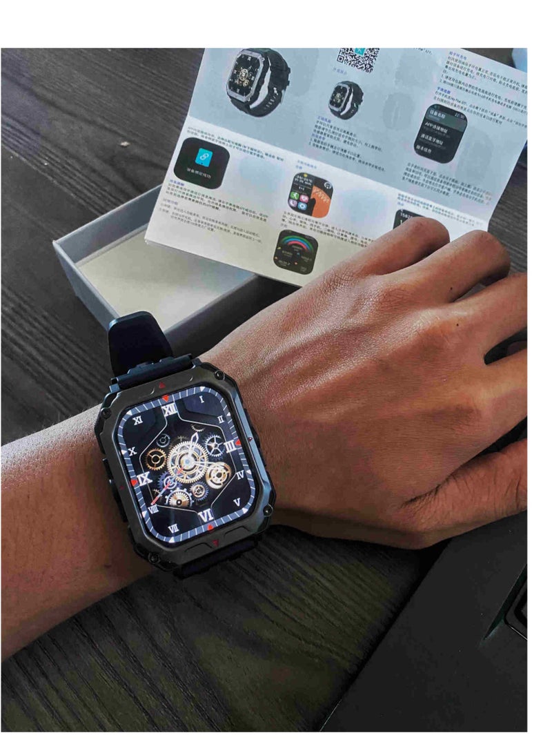 AROAQ K55 Pro Smart Watch, Brown Multifunctional Sports Watch, Ip68 Waterproof Health Watch, Bluetooth Calling Smartwatches For Men And Women - Image 2