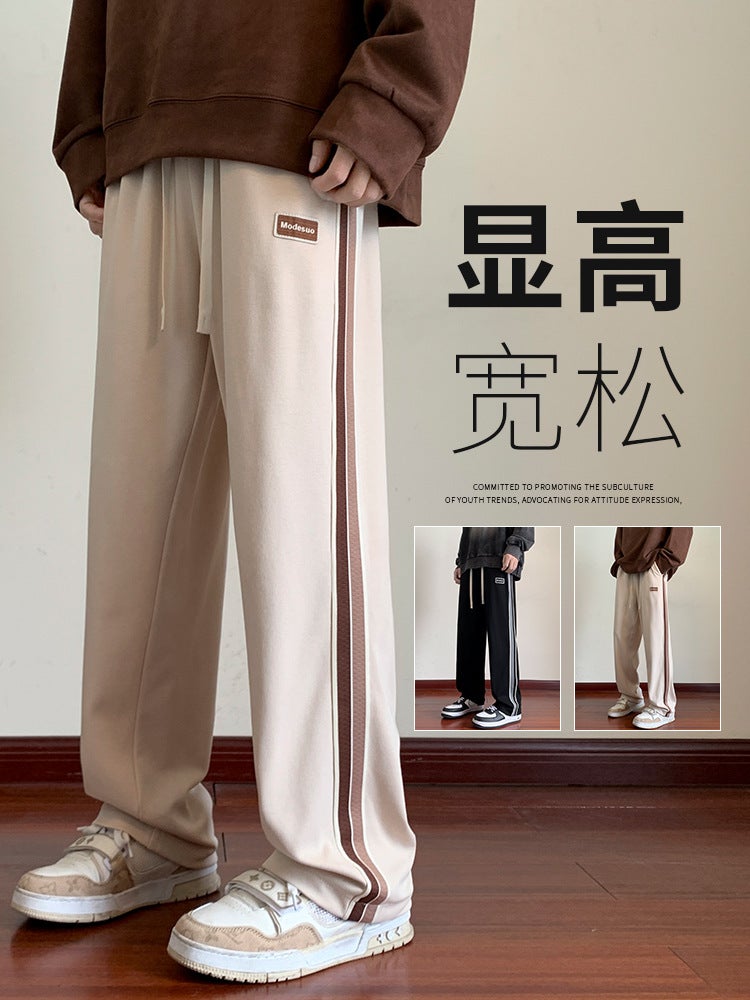Casual Long Pants Boys Junior High School Students Loose Wide Leg Pants Teenagers Big Children Straight Leg Sports Pants - Image 2