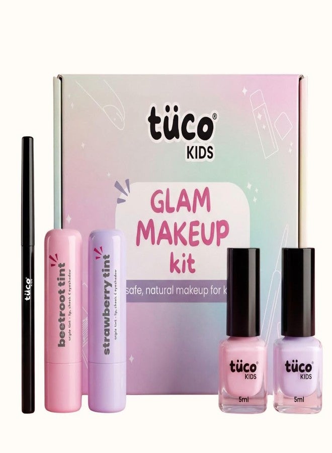 TuCo علبة مكياج توكو® للأطفال البنات | مجموعة مكياج عضوية آمنة | هدية مثالية لأعياد الميلاد من 4 إلى 15 سنة | مناسبة للسفر وخالية من القسوة على الحيوانات - Image 1