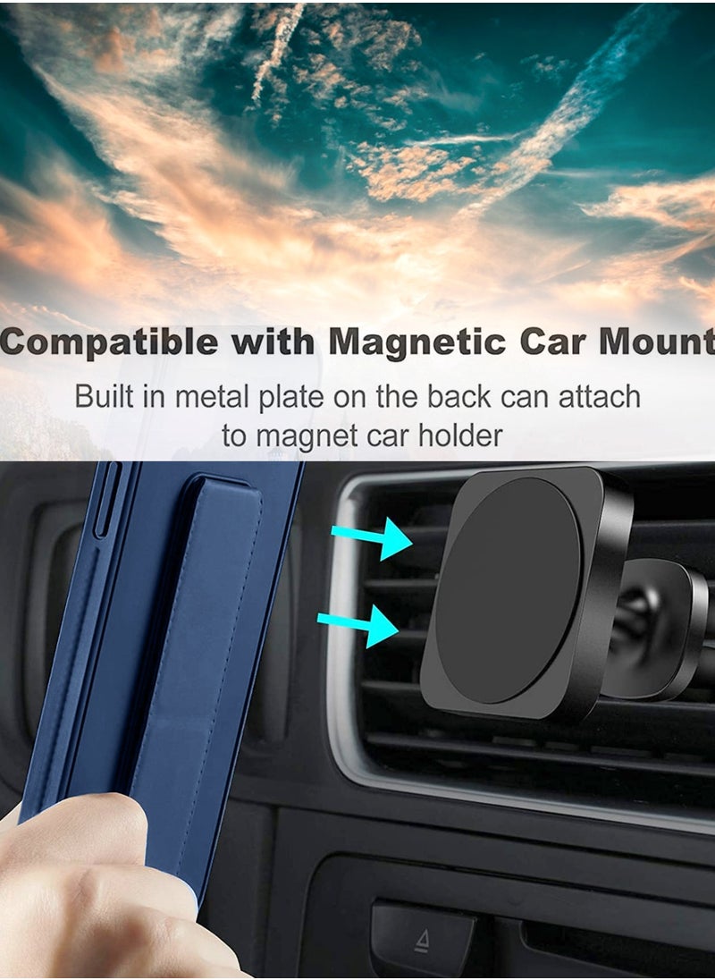 Techie - Premium Silicone Magnetic Secure Hand Grip Case Holder with Foldable Kickstand for Infinix Hot 40i – Navy Blue - Image 1