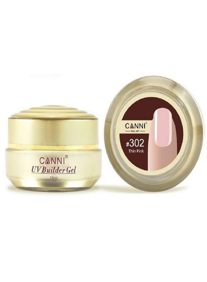 CANNI Golden bottle 15ml Camouflage thin easy dry UV Soak Off Jelly Nail builder gel extend shaping gel lacquer (#302_Thin Pink) - Image 1