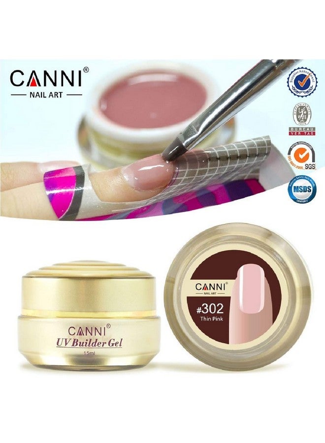 CANNI Golden bottle 15ml Camouflage thin easy dry UV Soak Off Jelly Nail builder gel extend shaping gel lacquer (#302_Thin Pink) - Image 3