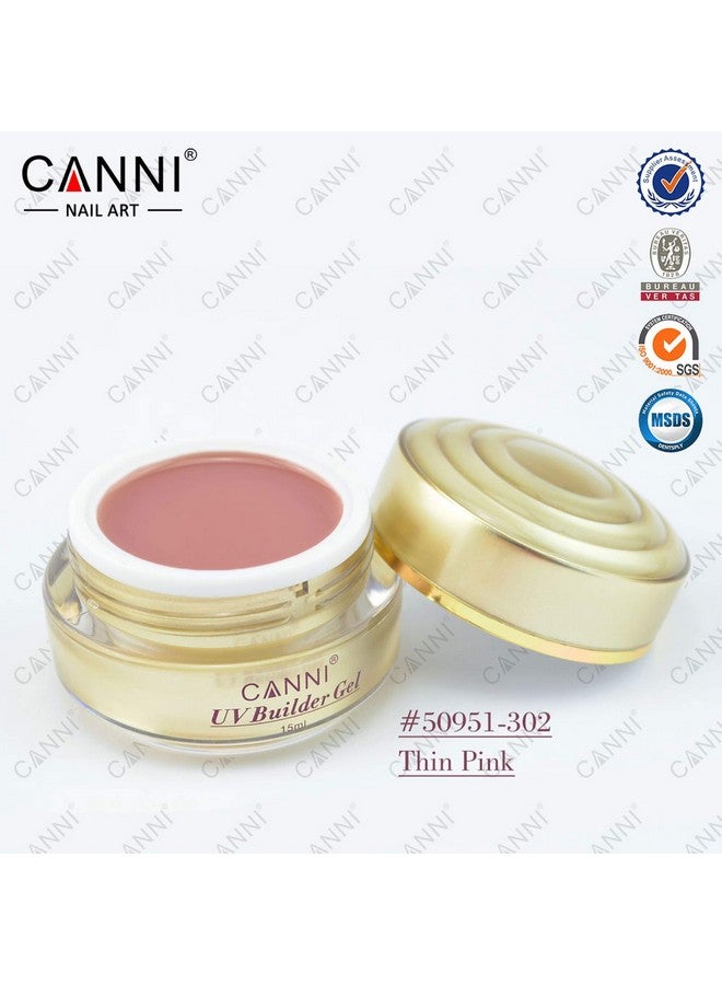 CANNI Golden bottle 15ml Camouflage thin easy dry UV Soak Off Jelly Nail builder gel extend shaping gel lacquer (#302_Thin Pink) - Image 4