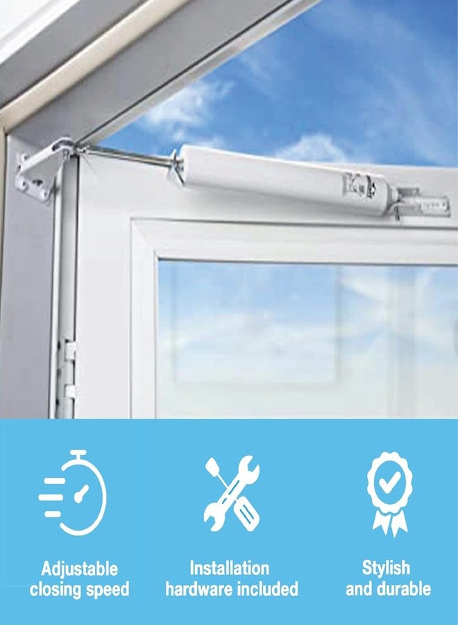 Wright Products V820AWH Light Duty Pneumatic Screen and Storm Door Closer, White - Image 3