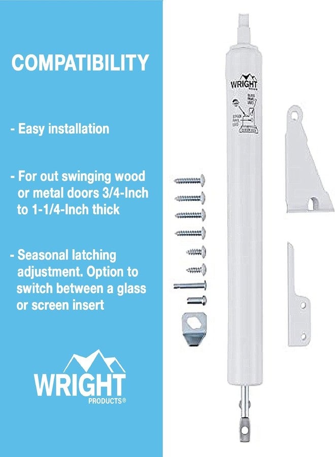 Wright Products V820AWH Light Duty Pneumatic Screen and Storm Door Closer, White - Image 4