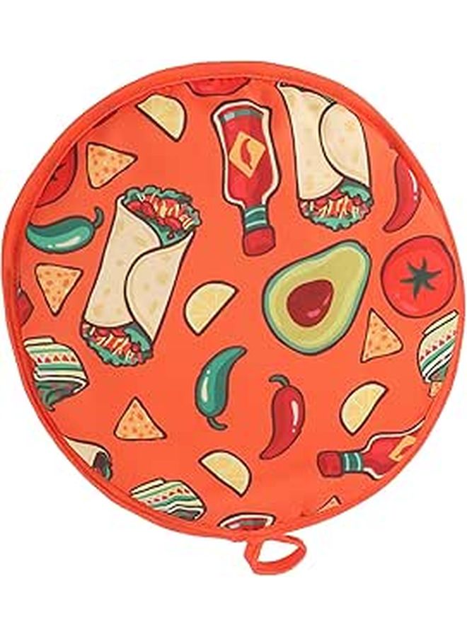 Large Insulated Tortilla Warmer Pouch Microwaveable Portable for Corn Flour Work School - Image 1
