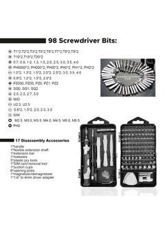 WROPZO WROPZO Screw driver Tool kit set 115 in 1 Professional Precision Screwdriver Set Multipurpose Mobile Computer Laptop repair tool set kit Home repairing kit  - Image 5