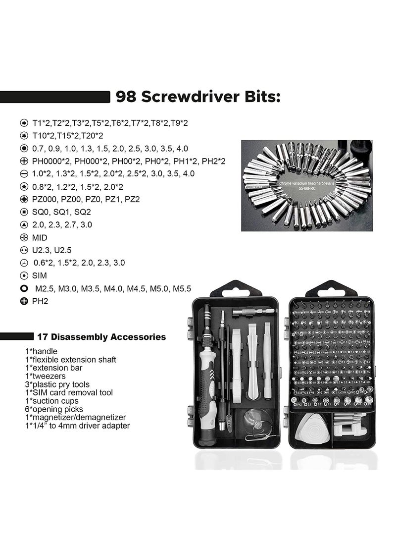 WROPZO - WROPZO Screw driver Tool kit set 115 in 1 Professional Precision Screwdriver Set Multipurpose Mobile Computer Laptop repair tool set kit Home repairing kit - Image 1