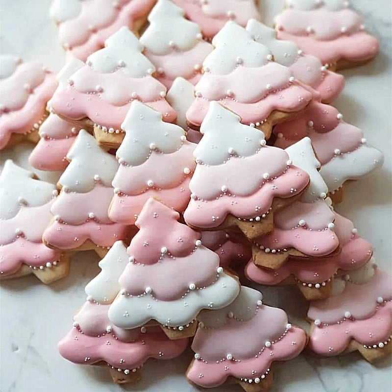 Q-BAKER Christmas Tree Cookie Cutter Set, 3 Pieces Xmas Tree Cookie Cutters with Recipe Booklet Biscuit Molds for Chirstmas Day Party Decorations DIY Gift Family Kids Baking Tools - Image 5