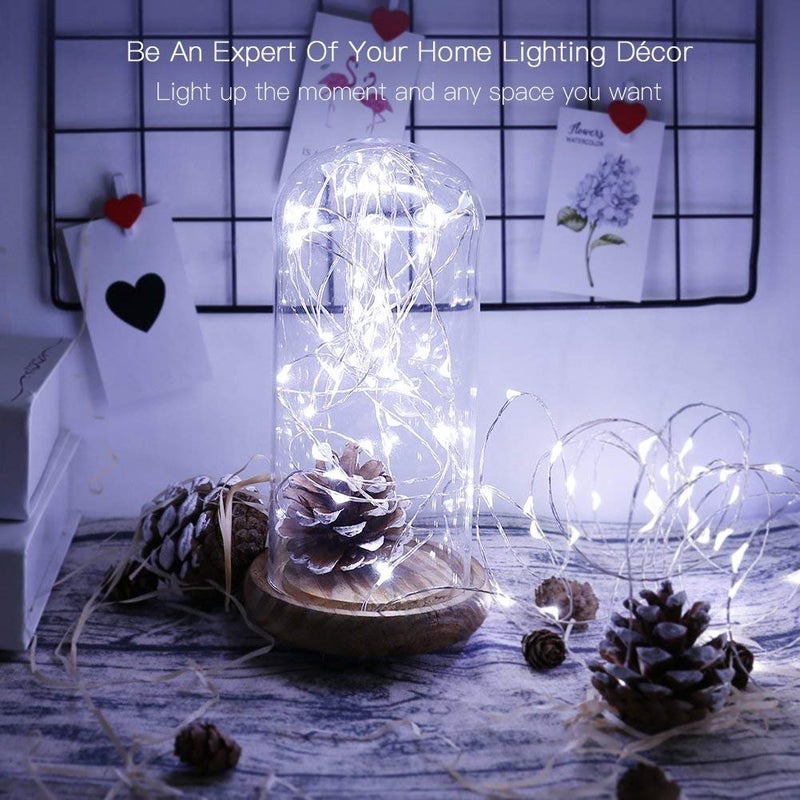 Lexton Lexton Decorative Party Light Copper String Light String LED Light 10 M with Adapter for Indoor Outdoor Decorations White  - Image 2