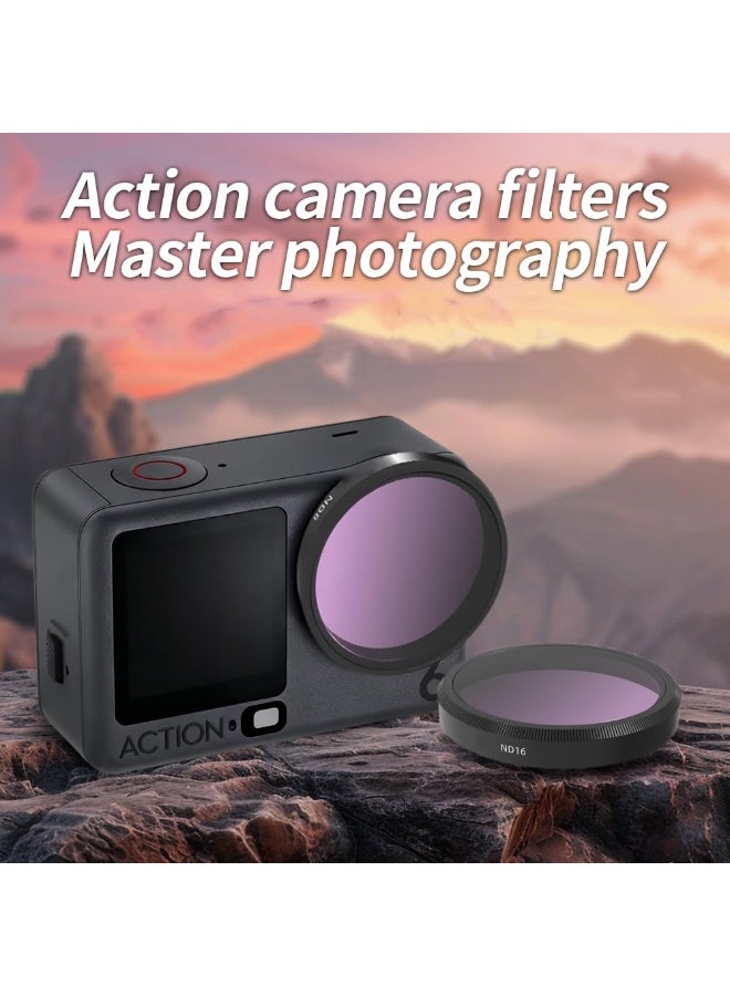 فلاتر الكاميرا لـ DJI Osmo Action 6 CPL ND8 ND32 فلتر العدسة مجموعة حماية Gimbal لـ DJI Osmo Action6 الإكسسوارات (CPL Black 1/4 ND8 ND32) - Image 3