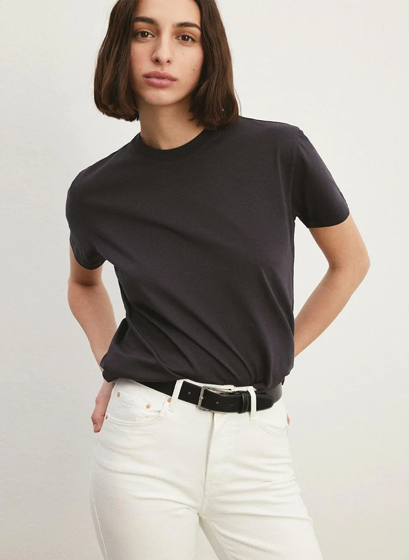 MAVI Crew Neck Grey Basic T-Shirt