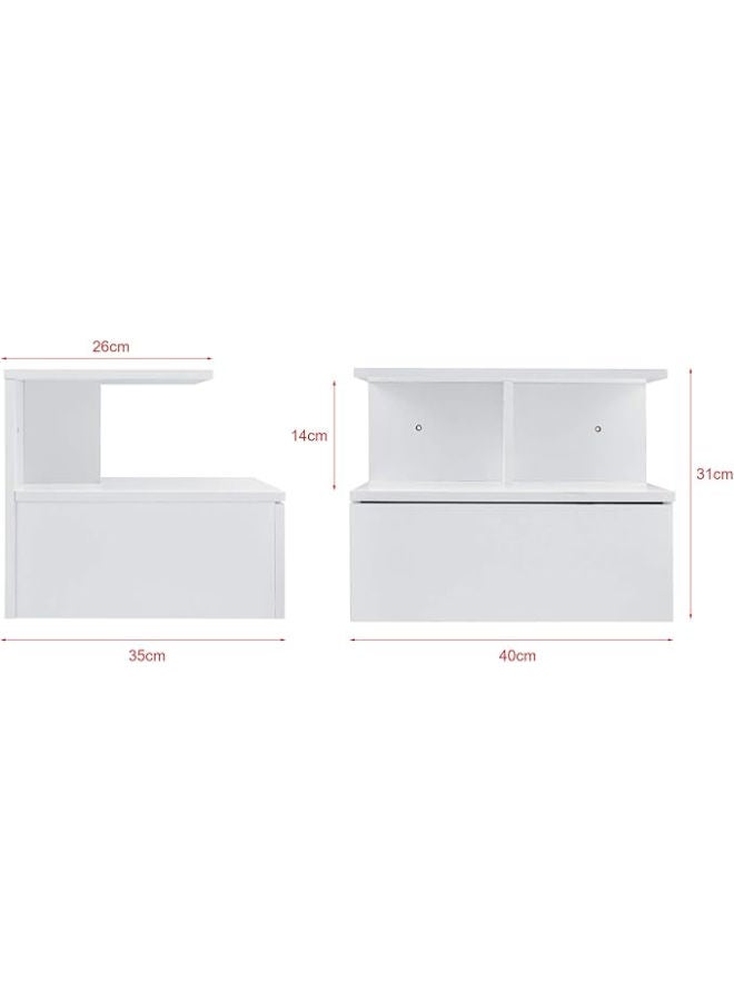 ماركيرو جروب طاولة جانبية خشبية أنيقة مع درج تخزين – تصميم أنيق وعملي. - Image 2