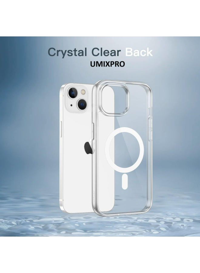 UMIXPRO Magnetic Clear Case for iPhone 14 Plus 6.7-inch, MagSafe Compatible Shockproof Bumper Cover - Image 2