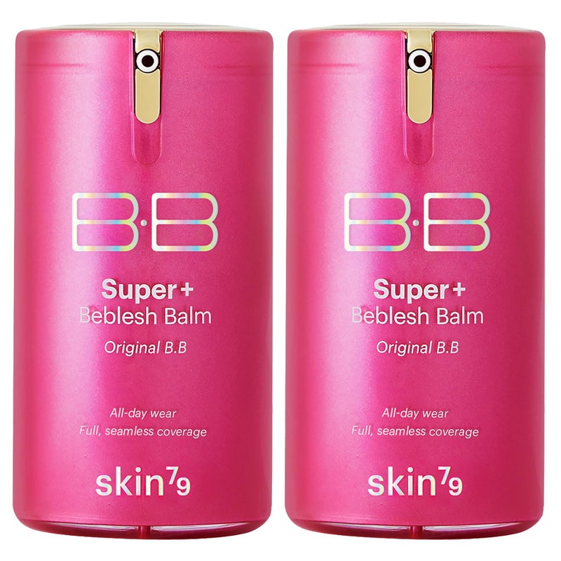 SKIN79 Super Plus Beblesh Balm Pink BB Cream 40g, 2 Pack, US Version K Beauty Flawless Radiant Base Foundation Makeup Blemish Cover Tinted Moisturizer Pink 21 color - Image 1