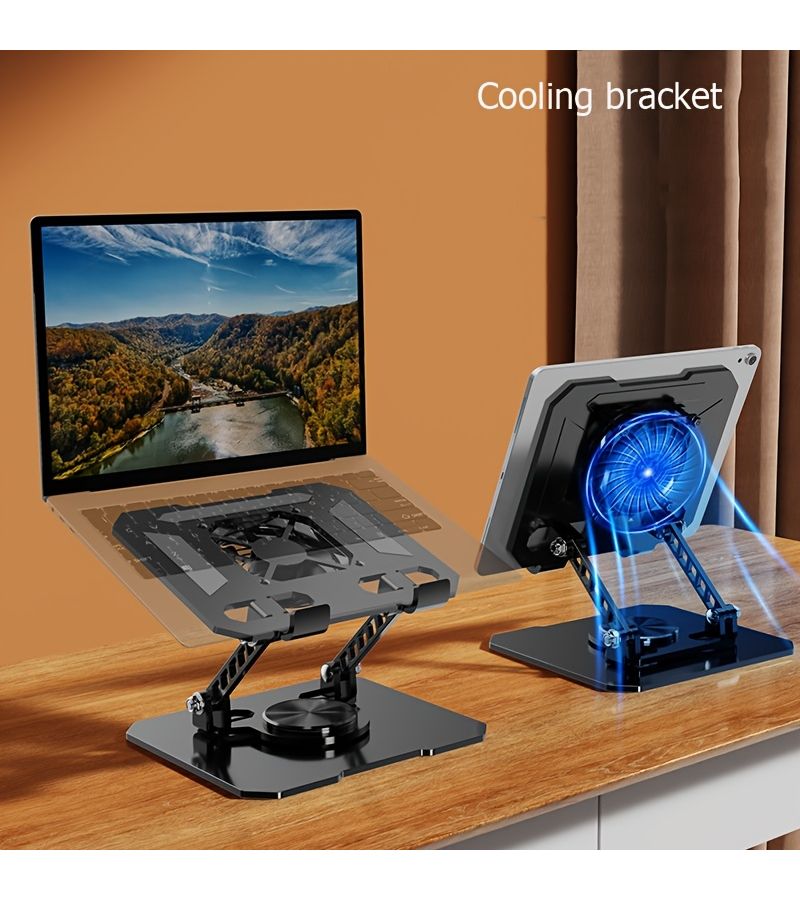 Silvery Adjustable Metal Laptop Stand for 10-15.6 Inch Cooling No Shake - Image 4