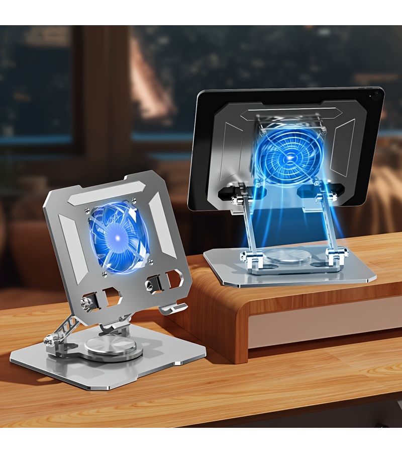 Silvery Adjustable Metal Laptop Stand for 10-15.6 Inch Cooling No Shake - Image 1