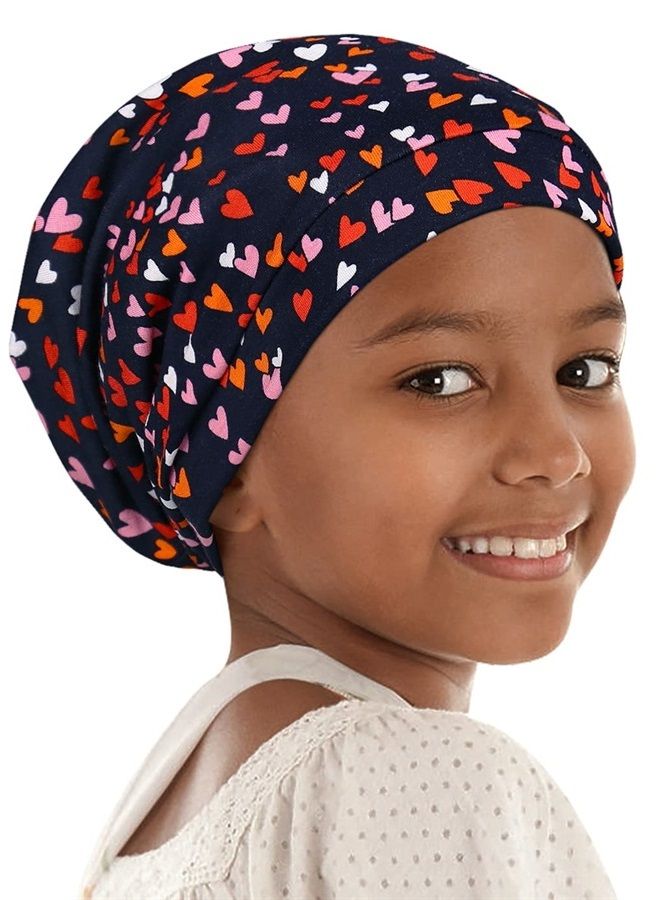 Alnorm Hair Bonnets for Girls Satin Silk Night Cap Non Slip Sleeping Hat for Kids Boys Adjustable Headwrap Orange - Image 1