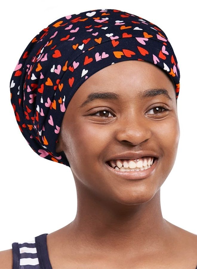 Alnorm Hair Bonnets for Girls Satin Silk Night Cap Non Slip Sleeping Hat for Kids Boys Adjustable Headwrap Orange - Image 2