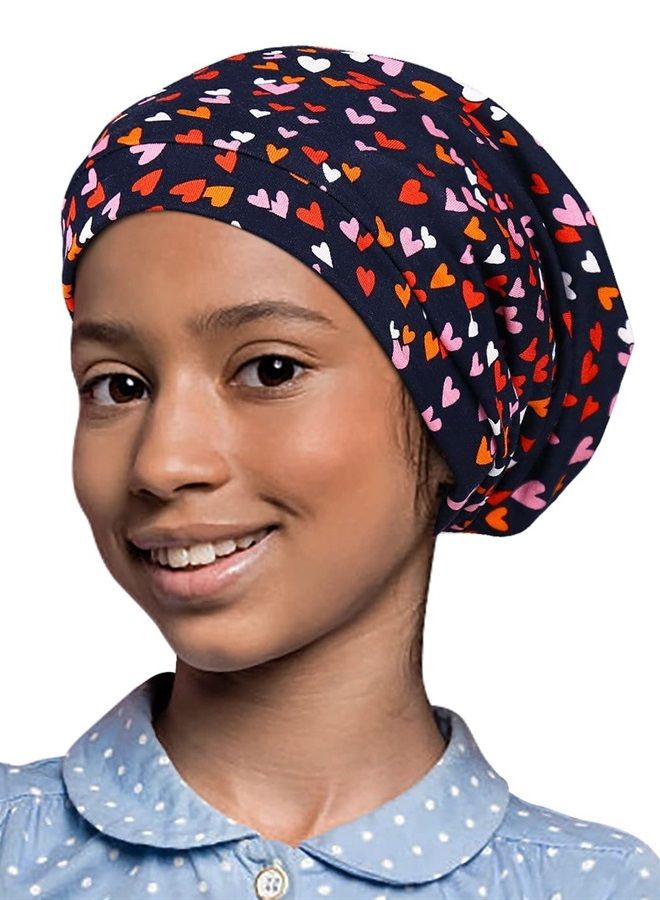 Alnorm Hair Bonnets for Girls Satin Silk Night Cap Non Slip Sleeping Hat for Kids Boys Adjustable Headwrap Orange - Image 3