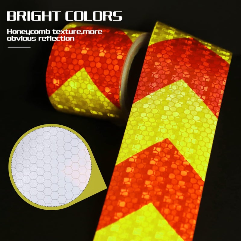 Bukela Reflective Safety Tape, 2 Rolls 3m x 5cm Waterproof Reflective Safety Tape, High Visibility Reflector Tape Reflective Security Marking Warning Tape for Vehicles Trucks - Image 3