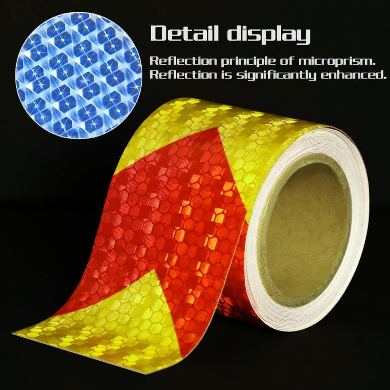 Bukela Reflective Safety Tape, 2 Rolls 3m x 5cm Waterproof Reflective Safety Tape, High Visibility Reflector Tape Reflective Security Marking Warning Tape for Vehicles Trucks - Image 5
